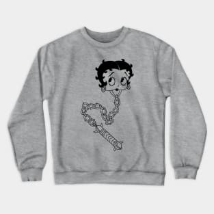 Betty Boom by Grip Grand Betty Boop Tattoo American Traditional Style Mace Crewneck Sweatshirt